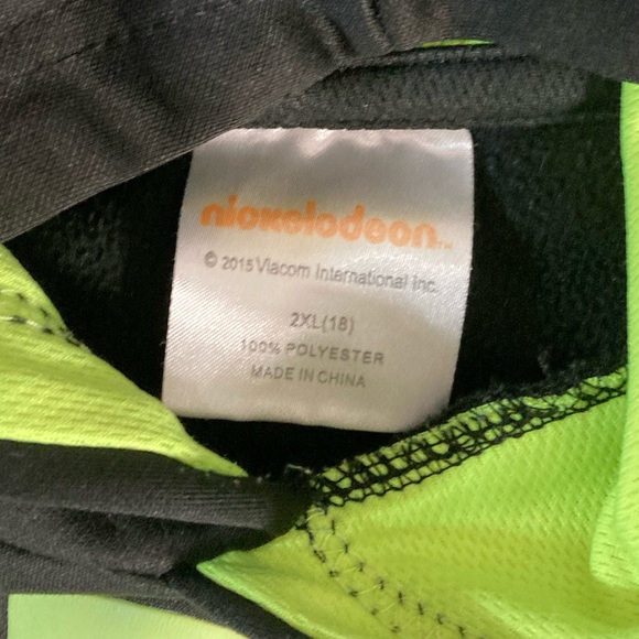 Teenage Mutant Ninja Turtles Nickelodeon Kid’s Black/Lime Hoodie Size 2XL (18) - Picture 3 of 7